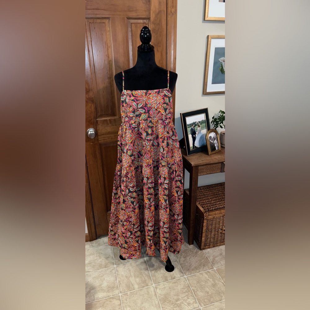 J. Crew Multicolor Paisley Midi Dress, EUC